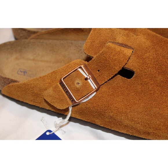 Birkenstock Men\'s Boston Suede Mule Clog Suede Sandal Slippers‎ Mink Brown EU 44